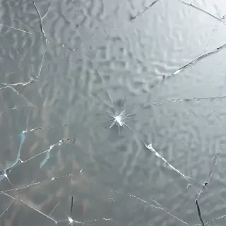cracked glass transparent