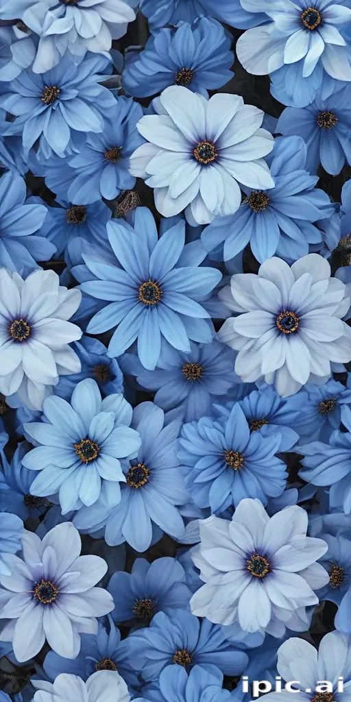 blue flower wallpaper aesthetic