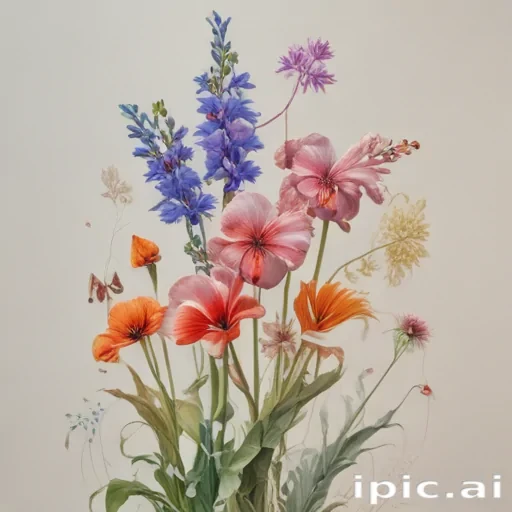 aesthetic flowers drawing