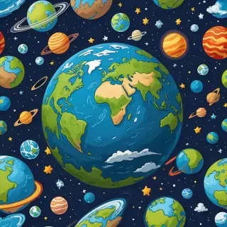 cartoon picture planet earth