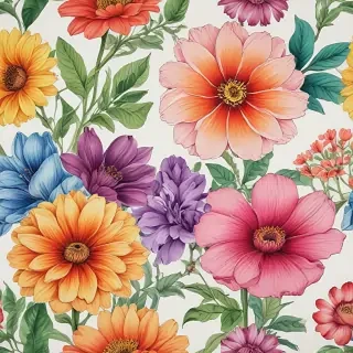 flower color drawings