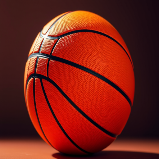 Create a high-resolution image of a basketball, featuring an orange gradient from light to dark, with prominent black lines, captured using a DSLR camera at 50mm lens, f/2.8 aperture, ISO 100, in a studio lighting setup.