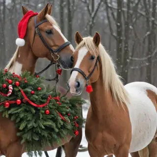 merry christmas horse images