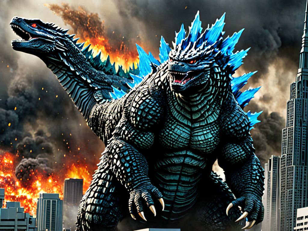 Godzilla in atomic breath