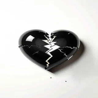 broken heart black