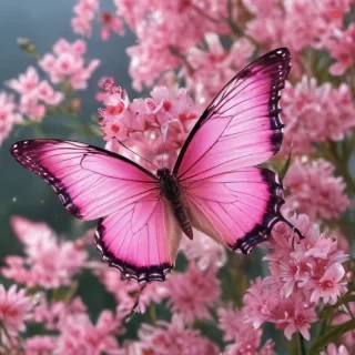 images of pink butterflies