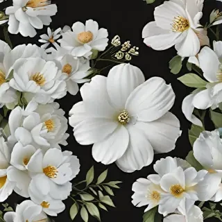 white flowers png transparent