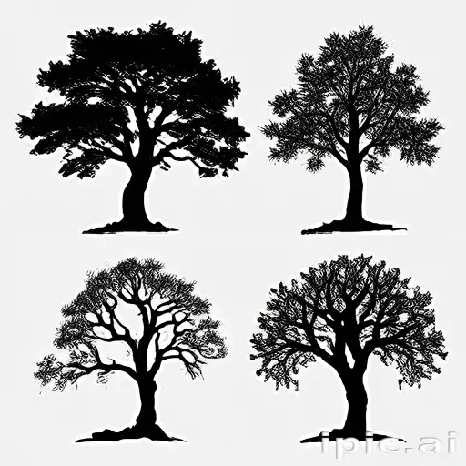 silhouette tree png
