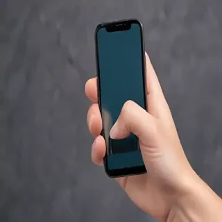 hand holding a phone