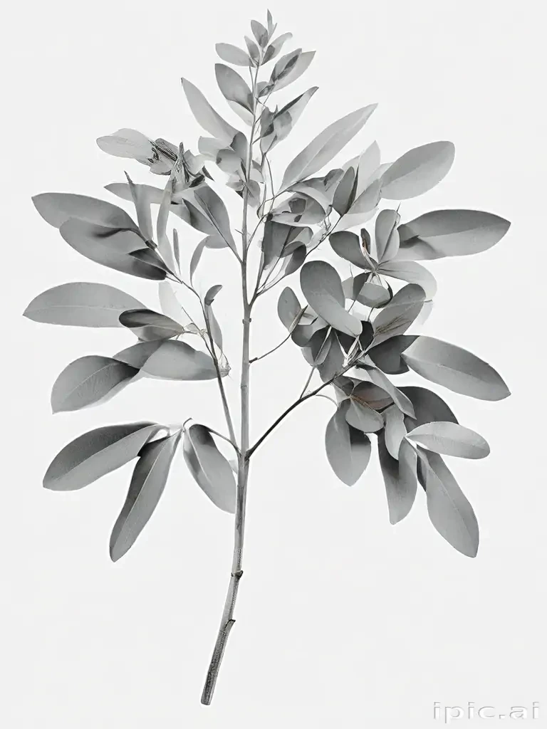 eucalyptus clipart black and white
