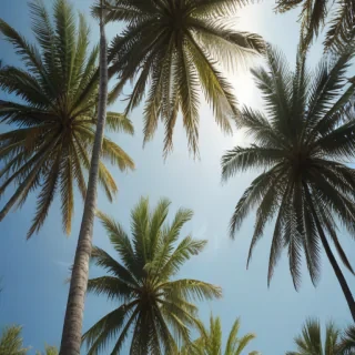palm trees transparent