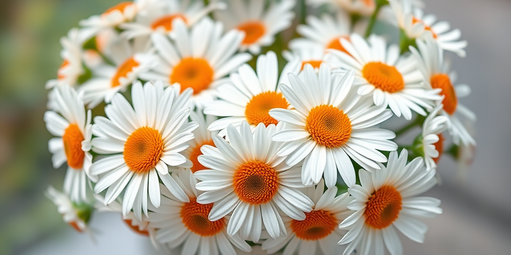 Floral wreath of white daisies with orange centers on a transparent background, macro lens, f/2.8 aperture, 50mm focal length, natural lighting, DSLR camera, high resolution.