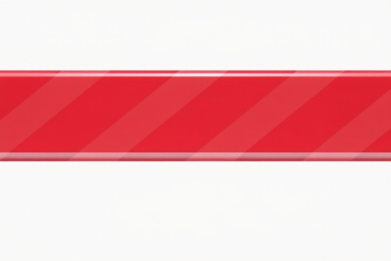 Create a high-resolution vector image of a horizontal striped barrier with red and white stripes, a glossy finish, captured from a slightly elevated angle using a DSLR camera at f/8, ISO 100, with a 50mm lens to enhance detail and sharpness.