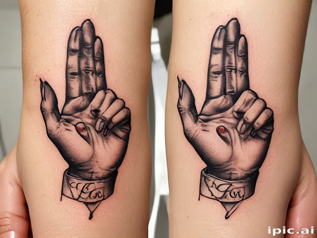 i love you sign language tattoo