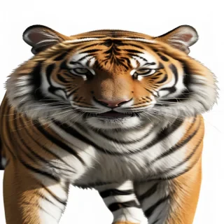 tiger clipart black and white
