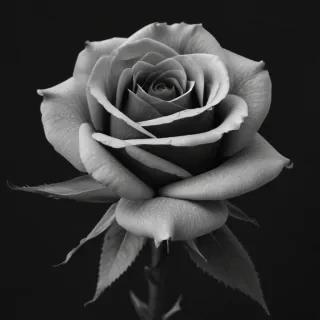 rose with black and white background