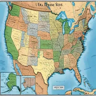 usa map with states