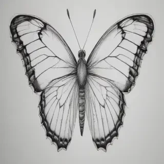 outline drawing of a butterfly