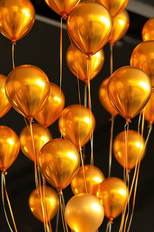 golden balloons