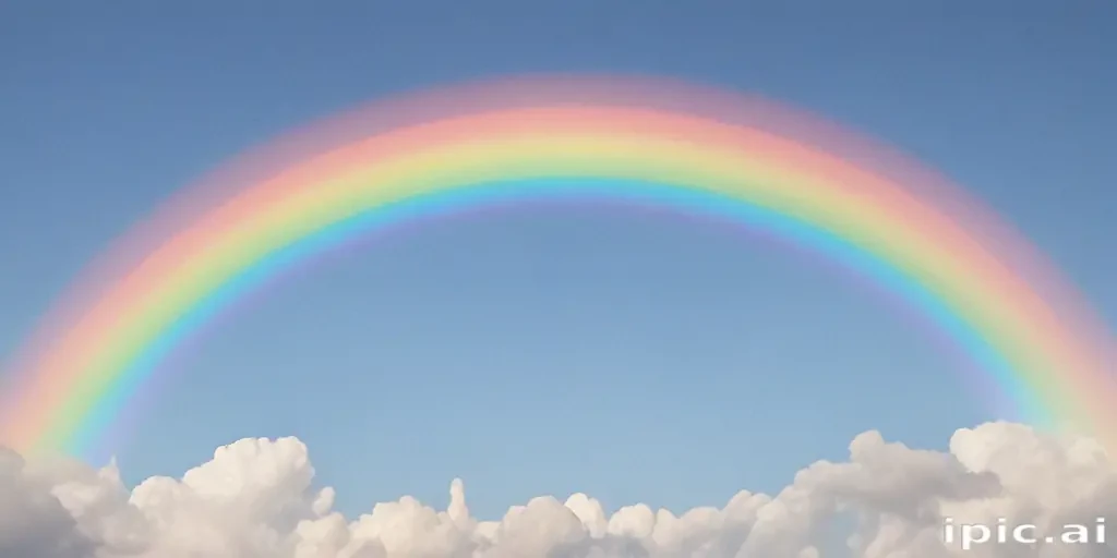 pastel coloured rainbow