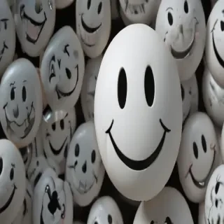 white smiley face black background
