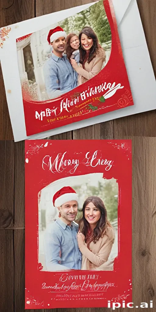 christmas card template psd