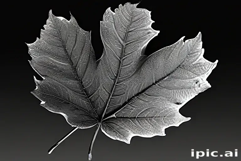 clipart of leaf black and white