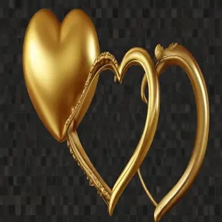 gold heart png