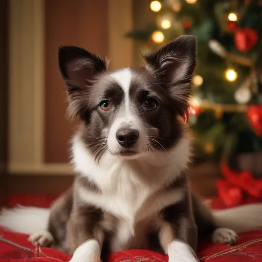 pictures of dogs christmas