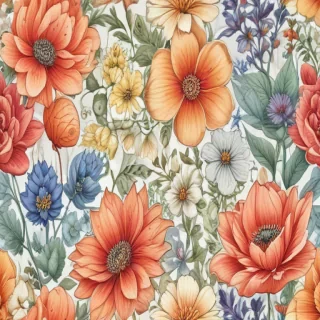 line work flowers