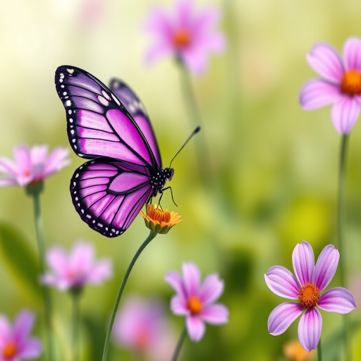 purple butterfly clipart