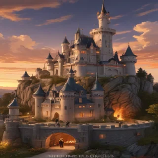 cartoon of castle