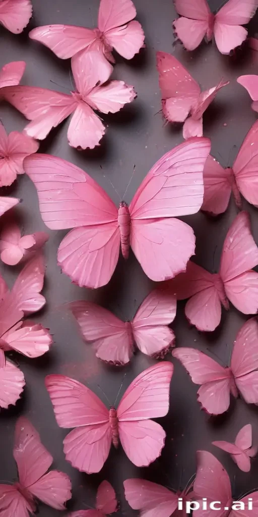 images of pink butterflies