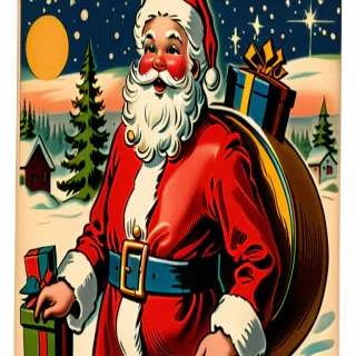 free vintage santa images