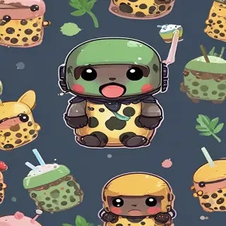 cute boba backgrounds
