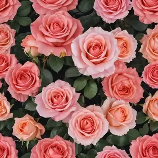 roses in background