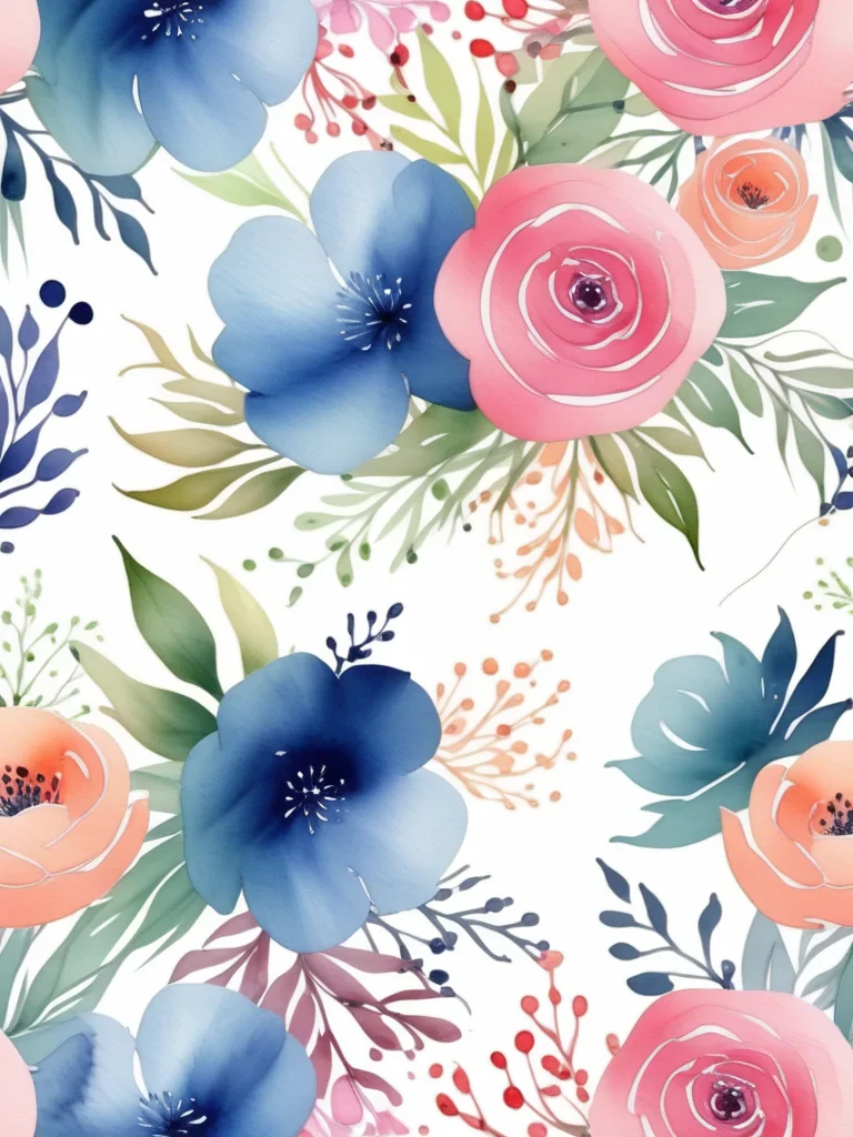 watercolor flowers background