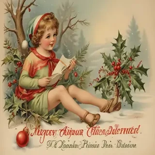 vintage merry christmas image