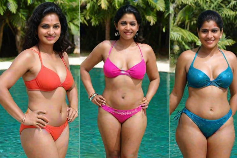 indian aunties bikini