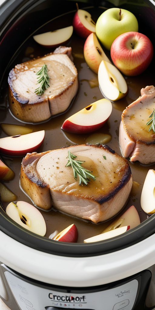 pork chops and apples in crockpot