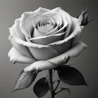 rose clip art black and white