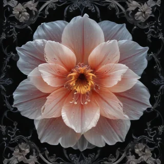 transparent flower outline