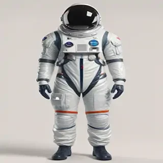cartoon transparent astronaut suit