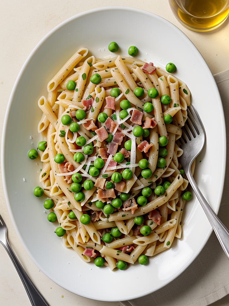 pasta with peas and pancetta