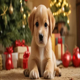 puppy christmas dog wallpaper