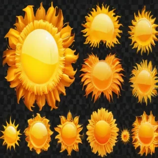 sun clipart transparent background