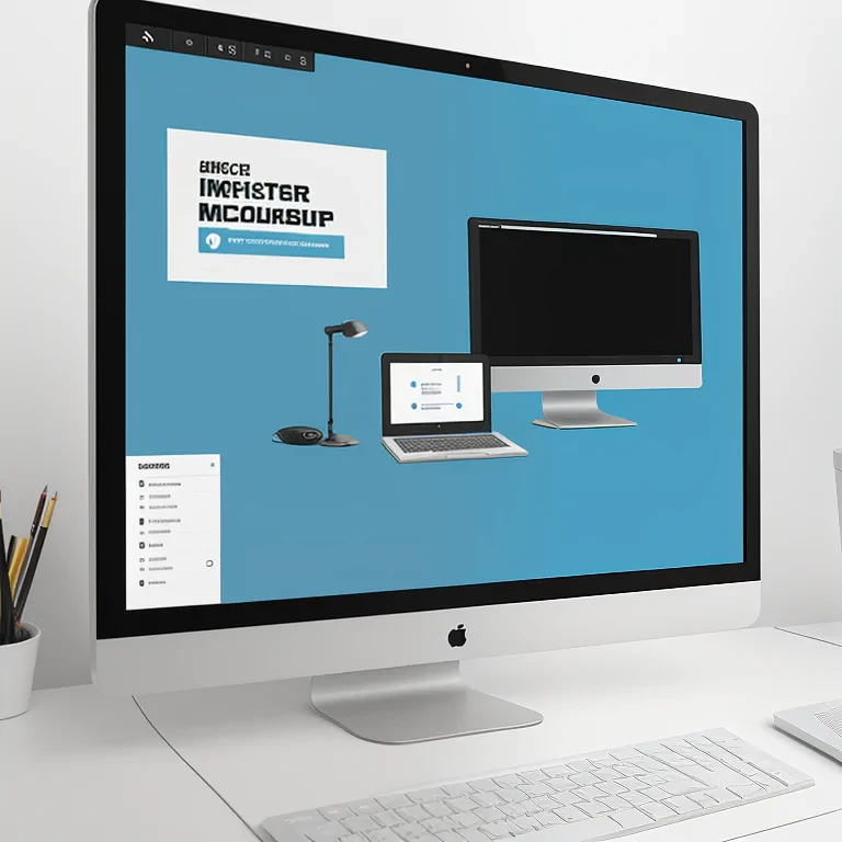 computer screen mockup