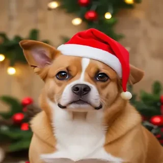dog christmas background