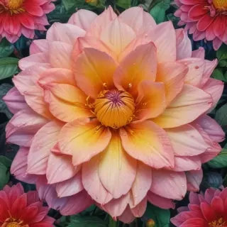colourful flower drawing