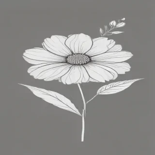 simple flower line art